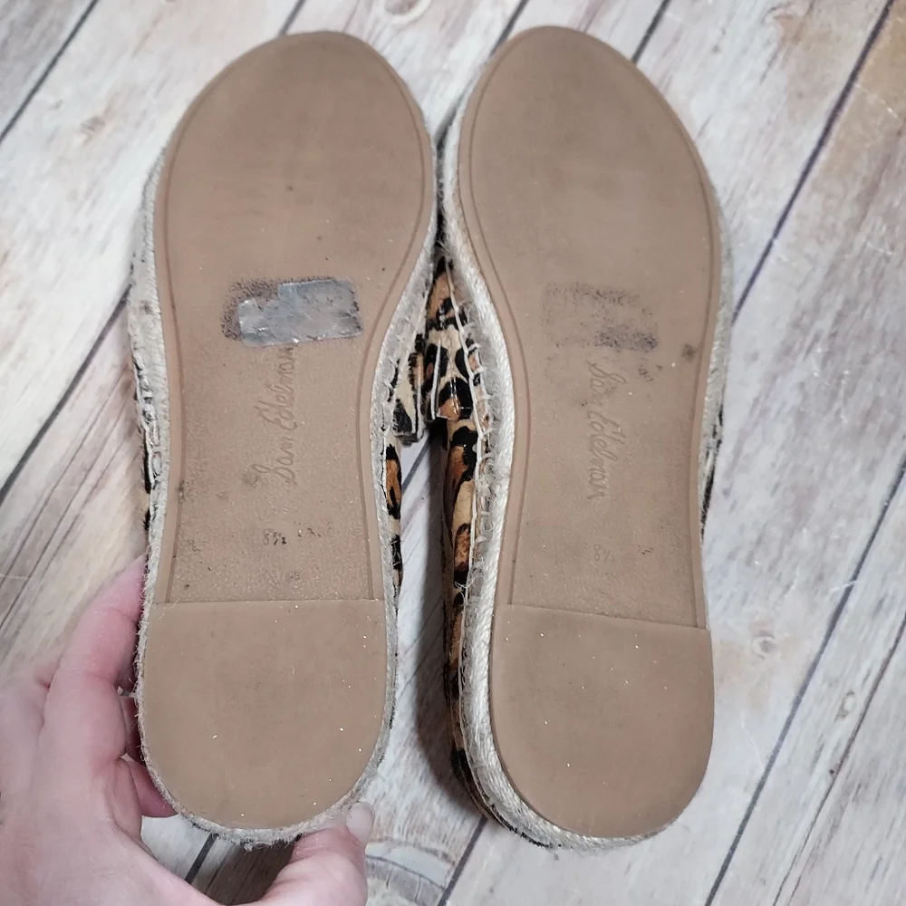 Sam Edelman Khloe calf hair leopard espadrilles 8.5